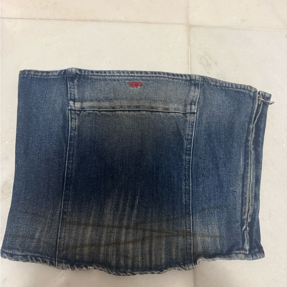 Diesel Blue Denim Tube Top